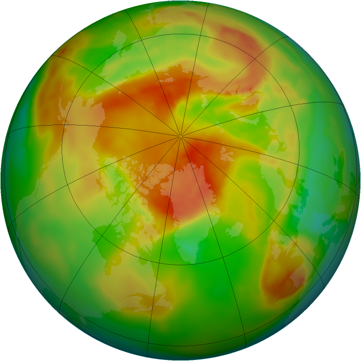 Arctic ozone map for 29 April 2012